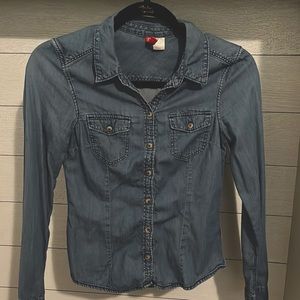 Denim button down